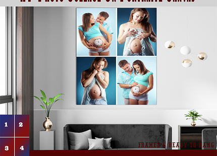 x4 Collage Portrait Canvas Print (AOA0078)
