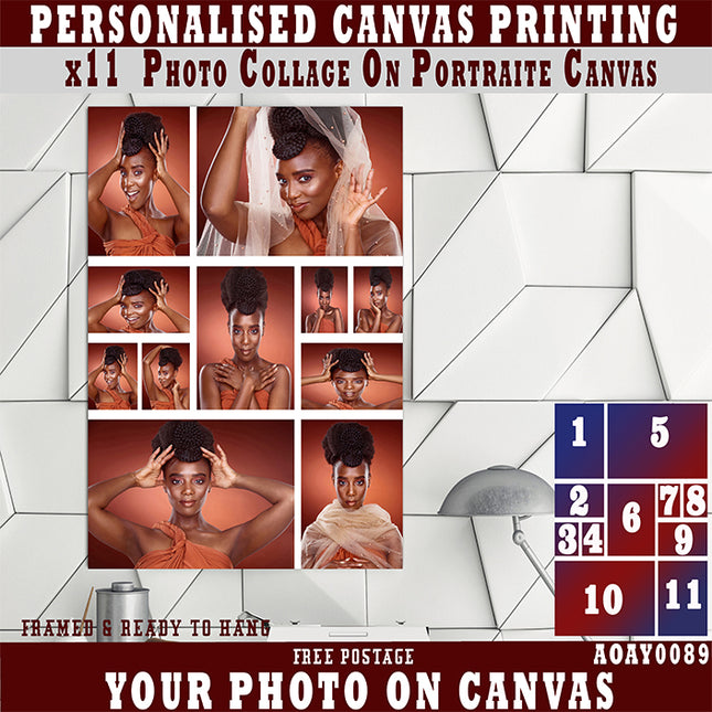 x11 Collage Portrait Canvas Print  (AOA0089)