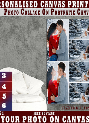 x6 Collage Portrait Canvas Print (AOA0091)