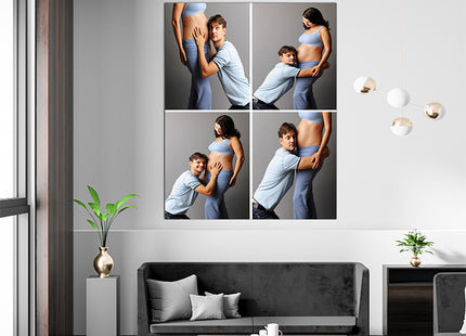 x4 Collage Portrait Canvas Print {N} (AOA0078)