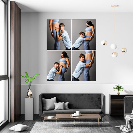 x4 Collage Portrait Canvas Print {N} (AOA0078)