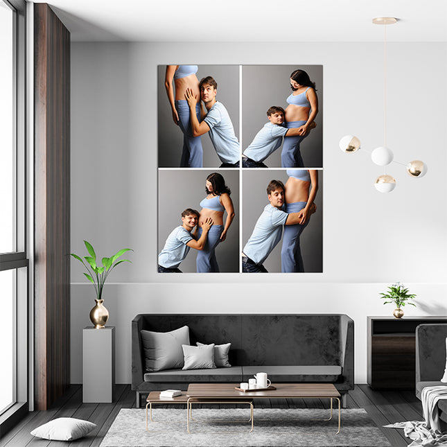 x4 Collage Portrait Canvas Print {N} (AOA0078)