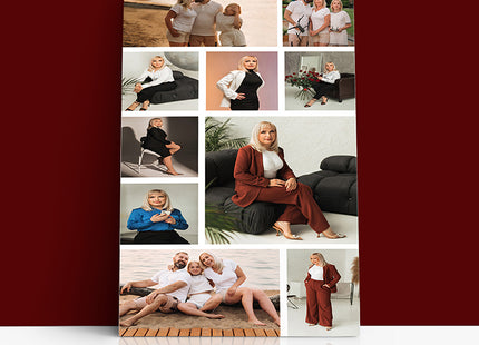 x10 Collage Portrait Canvas Print {N} (AOA0083)