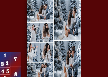 x8 Collage Portrait Canvas Print {N} (AOA0093)