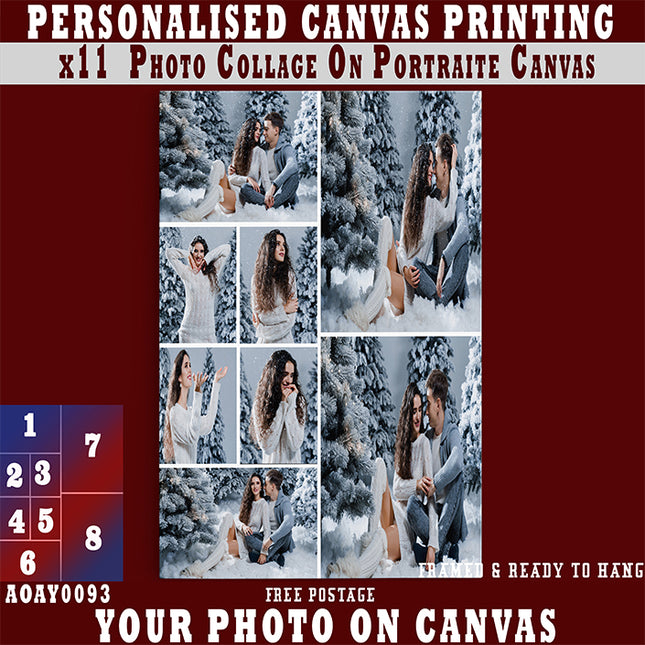 x8 Collage Portrait Canvas Print (AOA0093)