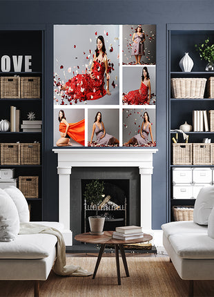 x6 Collage Portrait Canvas Print {R} (AOA0090)