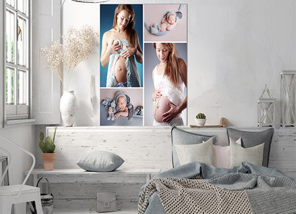 x4 Collage Portrait Canvas Print {N} (AOA0079)