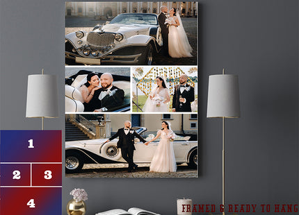 x4 Collage Portrait Canvas Print {N} (AOA0076)