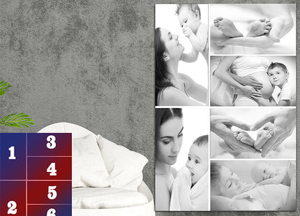 x6 Collage Portrait Canvas Print {N} (AOA0091)