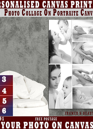 x6 Collage Portrait Canvas Print (AOA0091)
