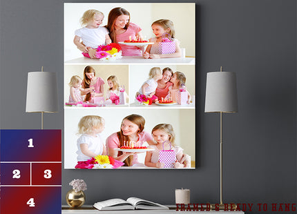 x4 Collage Portrait Canvas Print {R} (AOA0076)