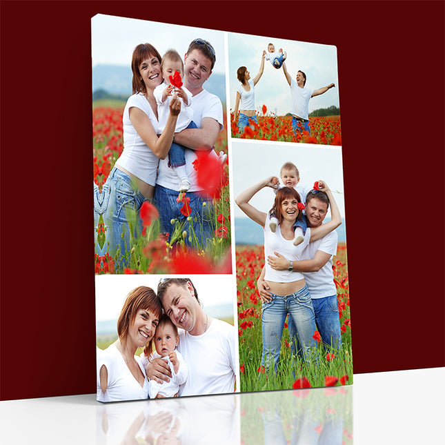 x4 Collage Portrait Canvas Print {N} (AOA0079)