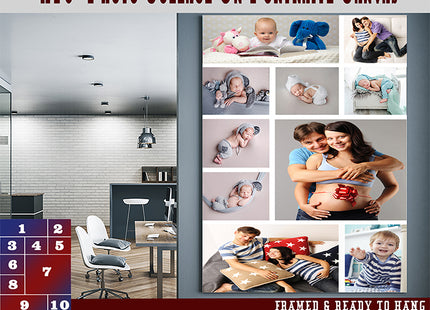 x10 Collage Portrait Canvas Print {N} (AOA0083)
