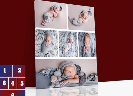 x6 Collage Portrait Canvas Print {R} (AOA0087)