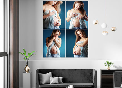 x4 Collage Portrait Canvas Print {Q} (AOA0078)