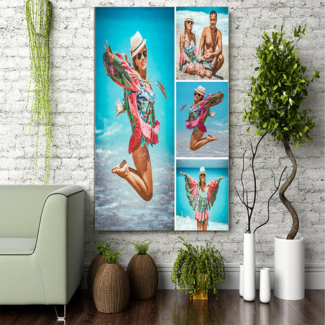 x4 Collage Portrait Canvas Print {N} (AOA0080)