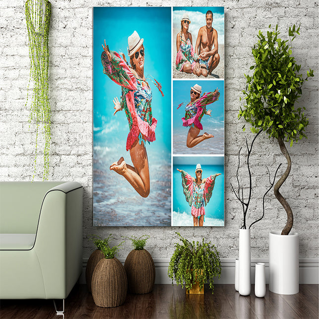 x4 Collage Portrait Canvas Print {N} (AOA0080)