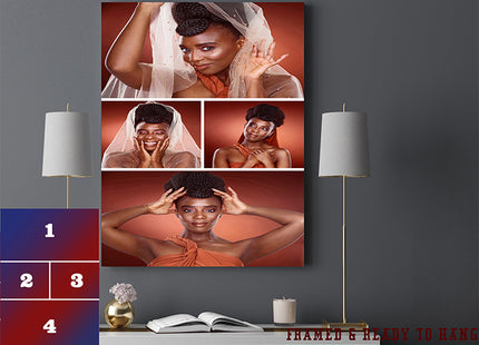 x4 Collage Portrait Canvas Print {R} (AOA0076)