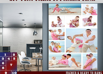 x10 Collage Portrait Canvas Print {N} (AOA0083)