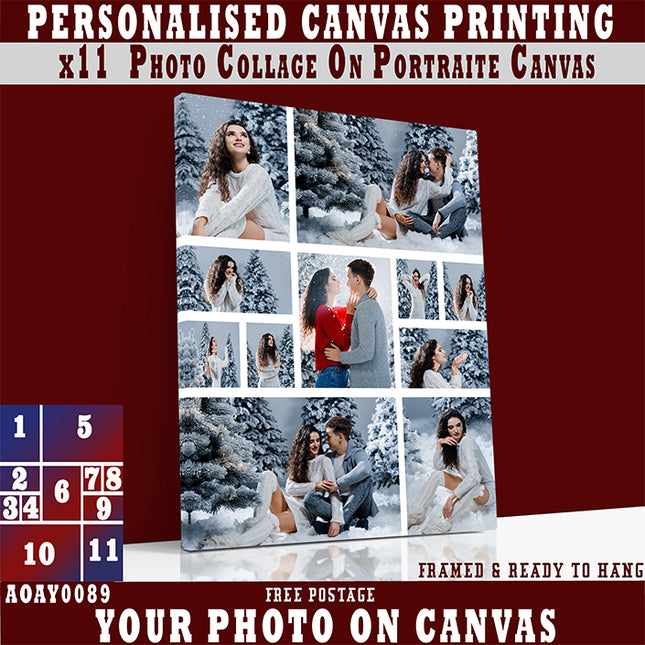 x11 Collage Portrait Canvas Print  (AOA0089)