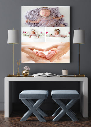 x4 Collage Portrait Canvas Print {M} (AOA0076)