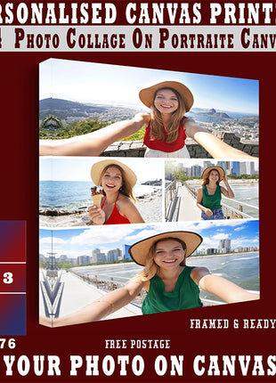 x4 Collage Portrait Canvas Print {M} (AOA0076)