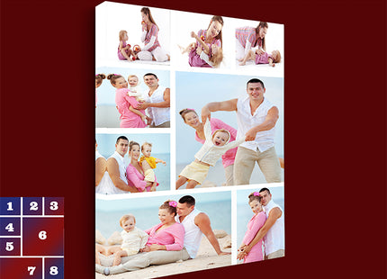 x8 Collage Portrait Canvas Print {R} (AOA0082)