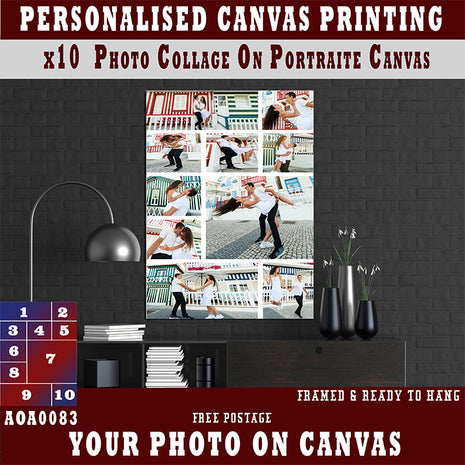 x10 Collage Portrait Canvas Print (AOA0083)