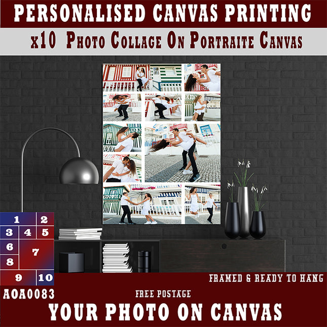 x10 Collage Portrait Canvas Print (AOA0083)