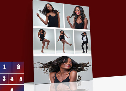 x6 Collage Portrait Canvas Print {Q} (AOA0087)