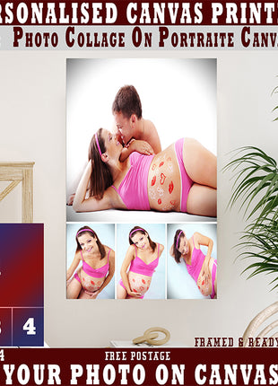 x4 Collage Portrait Canvas Print (AOA0094)