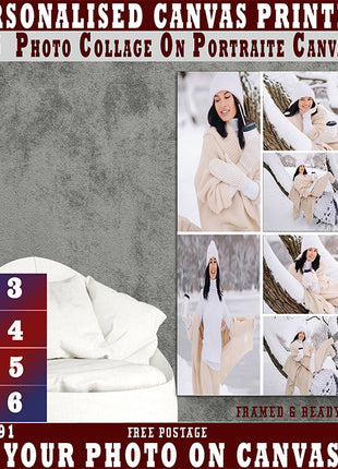 x6 Collage Portrait Canvas Print (AOA0091)