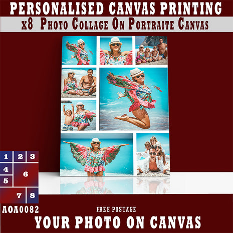 x8 Collage Portrait Canvas Print (AOA0082)