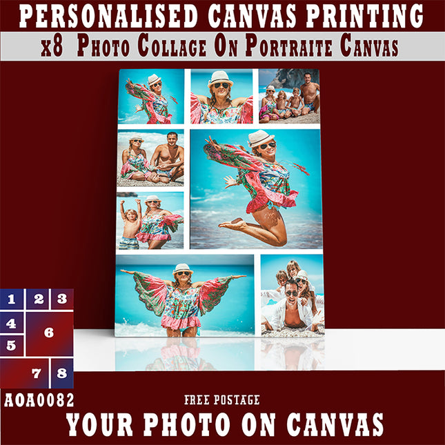 x8 Collage Portrait Canvas Print (AOA0082)
