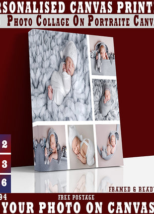 x6 Collage Portrait Canvas Print (AOA0090)