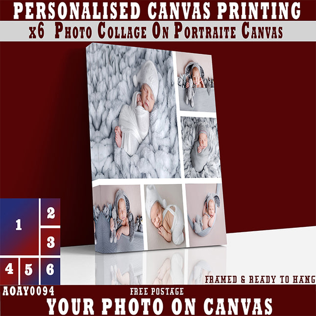 x6 Collage Portrait Canvas Print {M} (AOA0090)