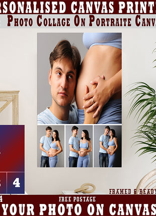 x4 Collage Portrait Canvas Print (AOA0094)