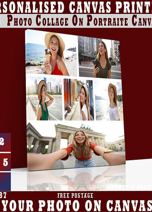 x6 Collage Portrait Canvas Print {Q} (AOA0087)