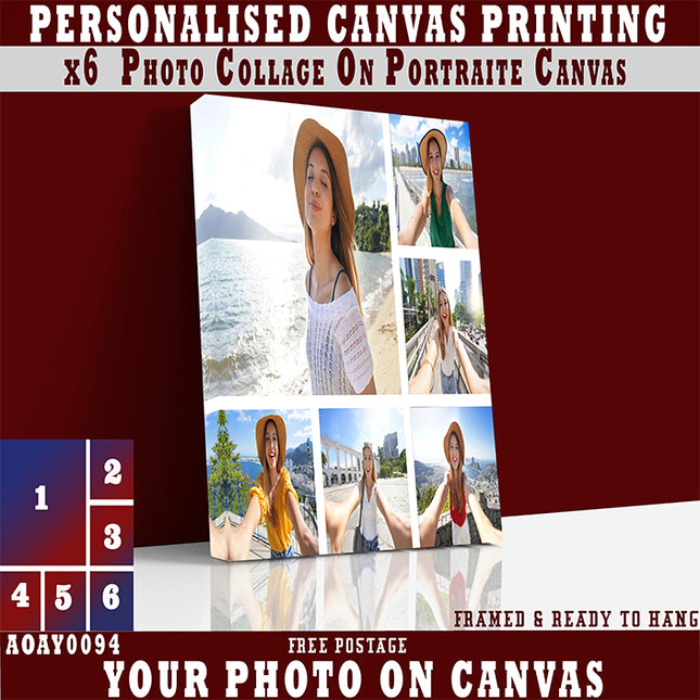 x6 Collage Portrait Canvas Print {M} (AOA0090)