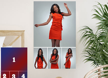 x4 Collage Portrait Canvas Print (AOA0094)