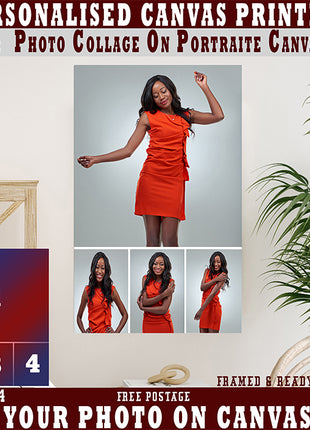 x4 Collage Portrait Canvas Print (AOA0094)