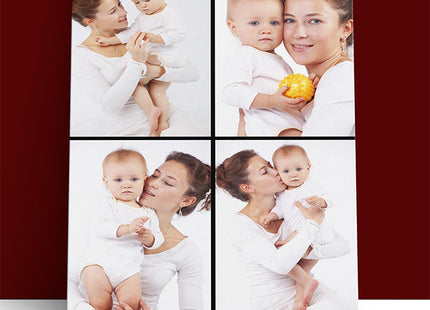 x4 Collage Portrait Canvas Print {N} (AOA0078)