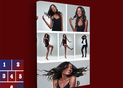 x6 Collage Portrait Canvas Print {R} (AOA0087)