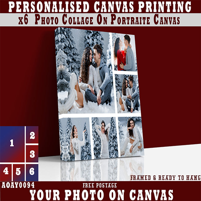 x6 Collage Portrait Canvas Print (AOA0090)