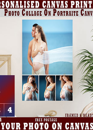 x4 Collage Portrait Canvas Print (AOA0094)