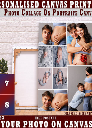 x8 Collage Portrait Canvas Print (AOA0093)