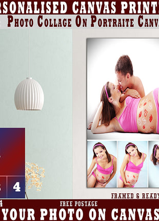 x4 Collage Portrait Canvas Print (AOA0094)