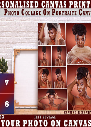 x8 Collage Portrait Canvas Print (AOA0093)