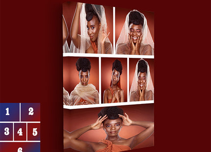 x6 Collage Portrait Canvas Print {R} (AOA0087)