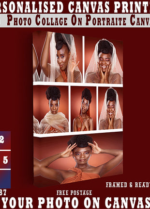 x6 Collage Portrait Canvas Print {R} (AOA0087)